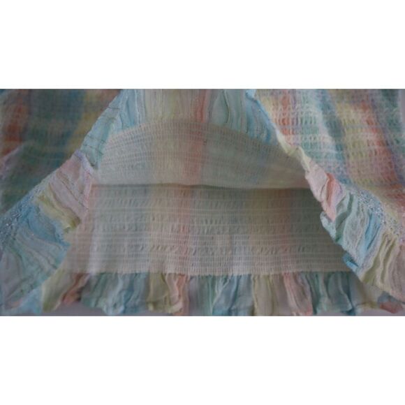 LoveShackFancy Women's Sz M Multi Horizon Hand Dye Saba Ruffle Crop Top $195 - Picture 5 of 10